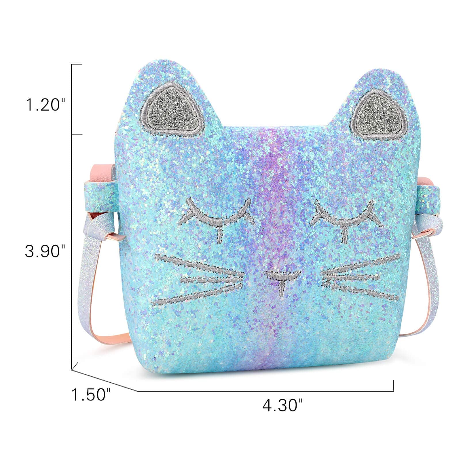 mibasies Kids Cat Purse for Little Girls Toddlers Wallet Crossbody Bag