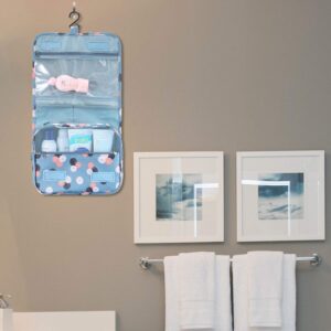 Sampees Portable Hanging Toiletry Bag Travel Makeup Pouch Waterproof Organizer Multifunction Cosmetic Bag for Women Girl