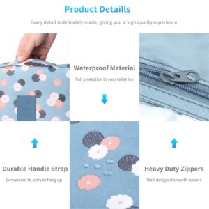 Sampees Portable Hanging Toiletry Bag Travel Makeup Pouch Waterproof Organizer Multifunction Cosmetic Bag for Women Girl