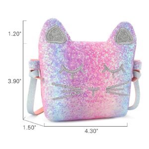 mibasies Kids Cat Purse for Little Girls Toddlers Wallet Crossbody Bag