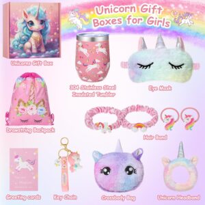 Homabachyco Unicorn Gifts for Girls, Christmas Birthday Gift Box for Age 4 5 6 7 8 9 10 11 12 Years Old Girl, Teen Girls Toys Basket Present Ideas