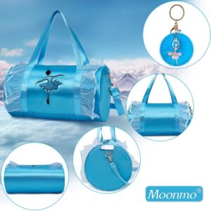 Moonmo Cute Ballet Dance Bag GirlsTutu Dress Dance Bag, Girls Lightweight Dreamy Bag Ballerina Dance Bag (Blue Dance Girl)