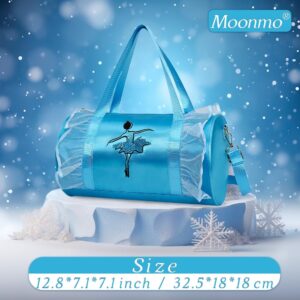 Moonmo Cute Ballet Dance Bag GirlsTutu Dress Dance Bag, Girls Lightweight Dreamy Bag Ballerina Dance Bag (Blue Dance Girl)