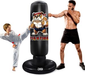 punching bag for kids teen and adult - 61" extra large inflatable boxing bag with stand - karate toys gifts for birthday christmas stocking stuffers for boys aged 4 5 6 7 8 9 10 12+