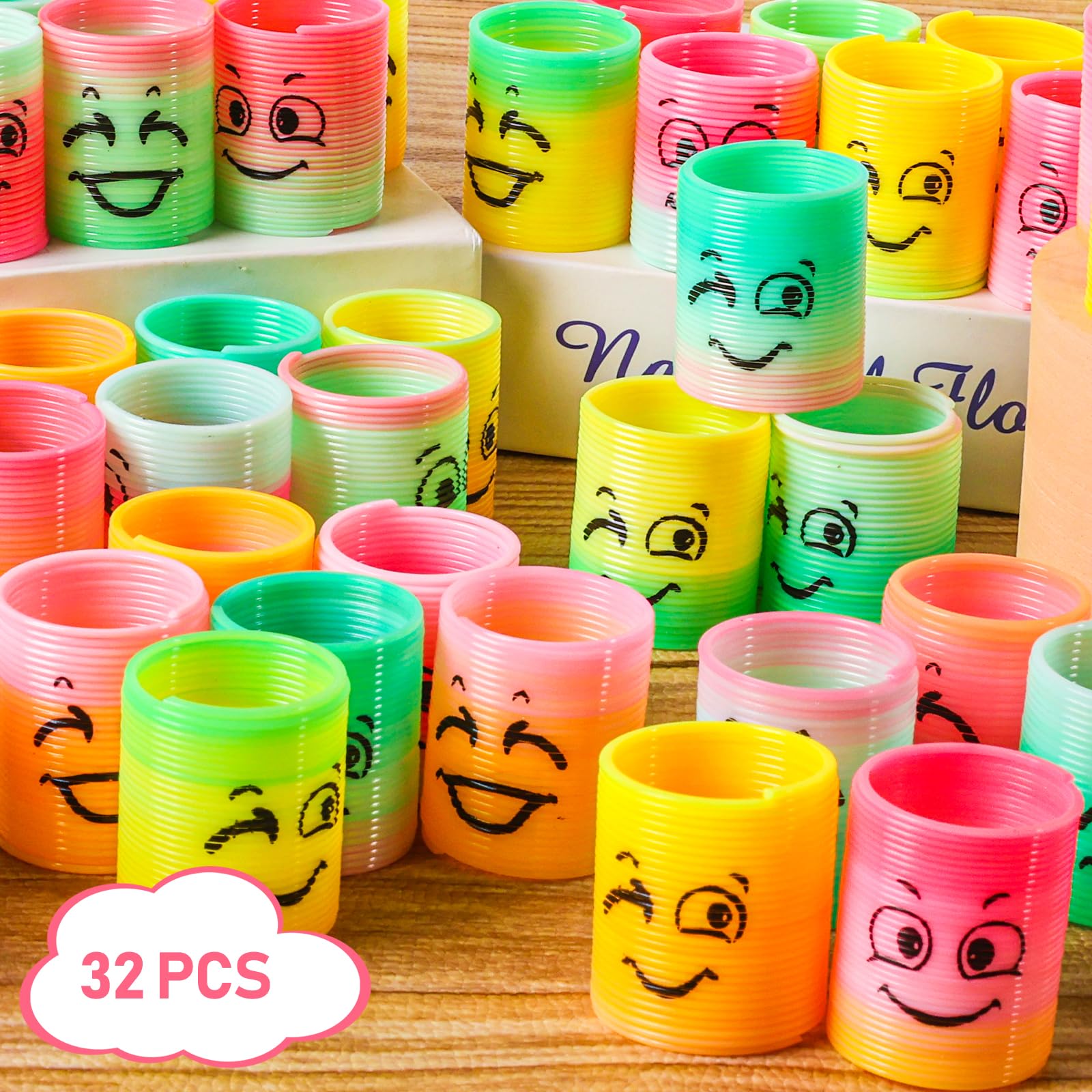 AZEN 32 Pcs Mini Spring Party Favors for Kids 3-5 4-8, Goodie Bags Stuffers for Birthday Party, Classroom Prizes Kids Prizes, Small Bulk Toys Gifts