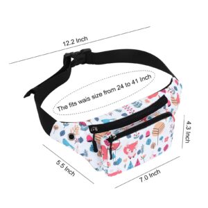 KAMO Fanny Pack, Waist Bag Sling Backpack Water Resistant Durable Polyester Small Outdoor Lightweight Crossbody Daypack for Women Men Lady Girl Teens