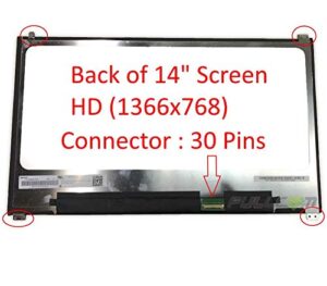 generic new 14.0”hd lcd screen n140bge-e53 compatible with dell latitude e7480 1366x768 matte