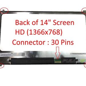 Generic New 14.0”HD LCD Screen N140BGE-E53 Compatible with DELL latitude E7480 1366X768 Matte