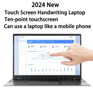 Morostron 15.6" full Metal Laptop Quad-Core Processor, 16GB LPDDR4 RAM 256GB SSD and 1080P FHD IPS, Win11 Laptop Computer with Backlit Keyboard and finger print Touch ID, AC WiFi,Gray