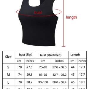 Boao 4 Pieces Basic Crop Tank Tops Sleeveless Racerback Crop Top for Women (Black, White, Army Green, Coffee, Small)