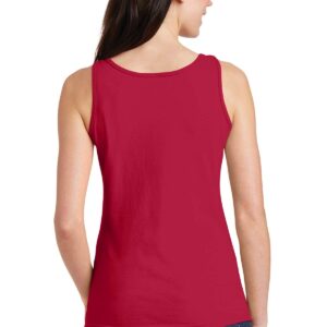 Fashion Gildan 64200L GD Ladies Tank Top Cherry Red Large