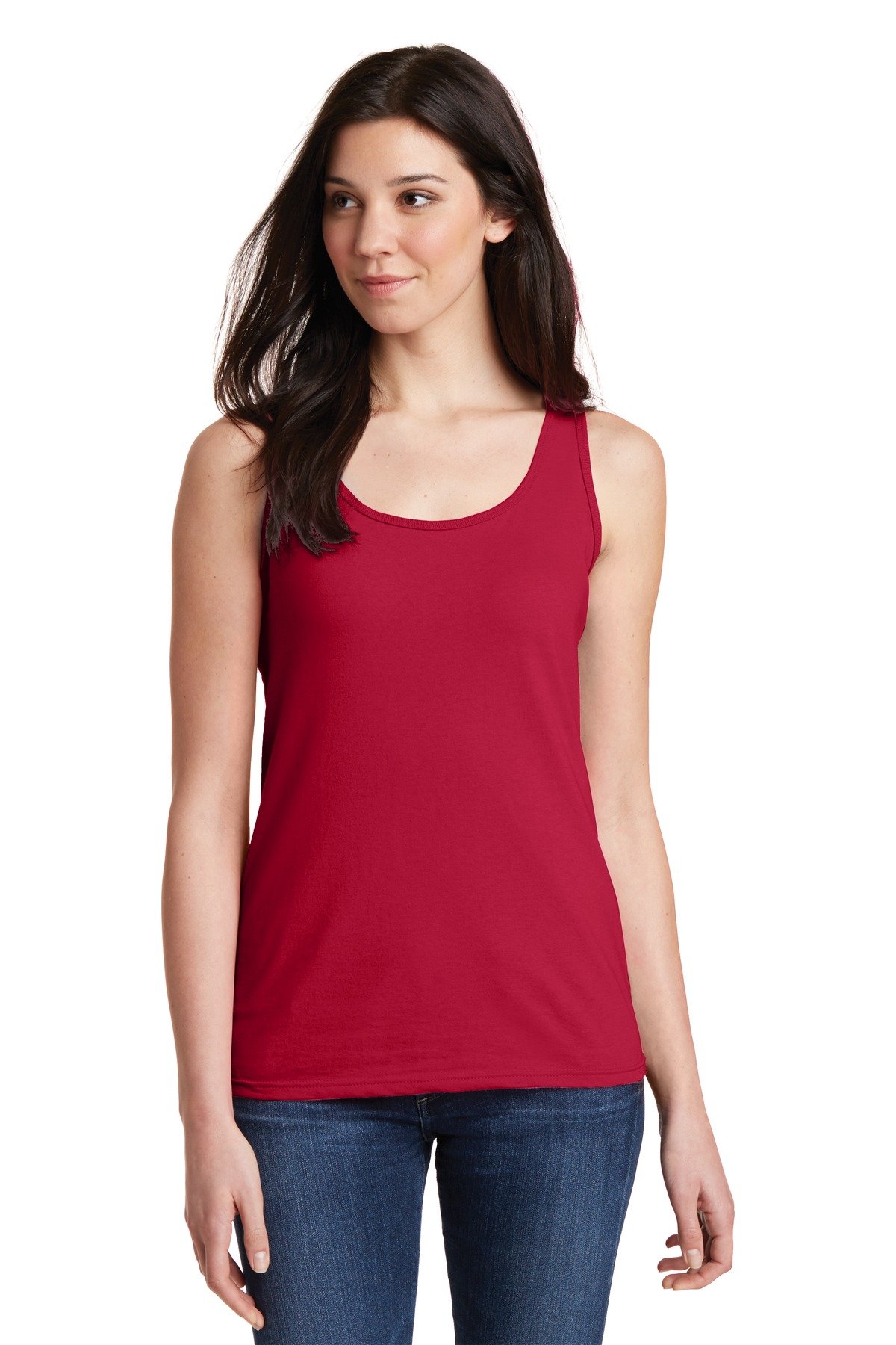 Fashion Gildan 64200L GD Ladies Tank Top Cherry Red Large