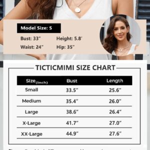 TICTICMIMI Women's Summer V Neck Tank Tops Casual Basic Sleeveless Tanks Cute Loose Tunic Shirts Mulberry