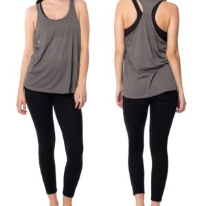 Sexy Basics Womens Racer Back Tanks | Ultra Soft Stretch Athletic Tanks -5 Pack