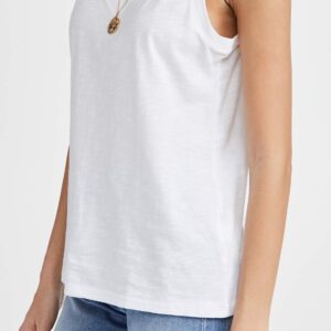 Madewell Women's Whisper Cotton V-Neck Tank, Optic White, S