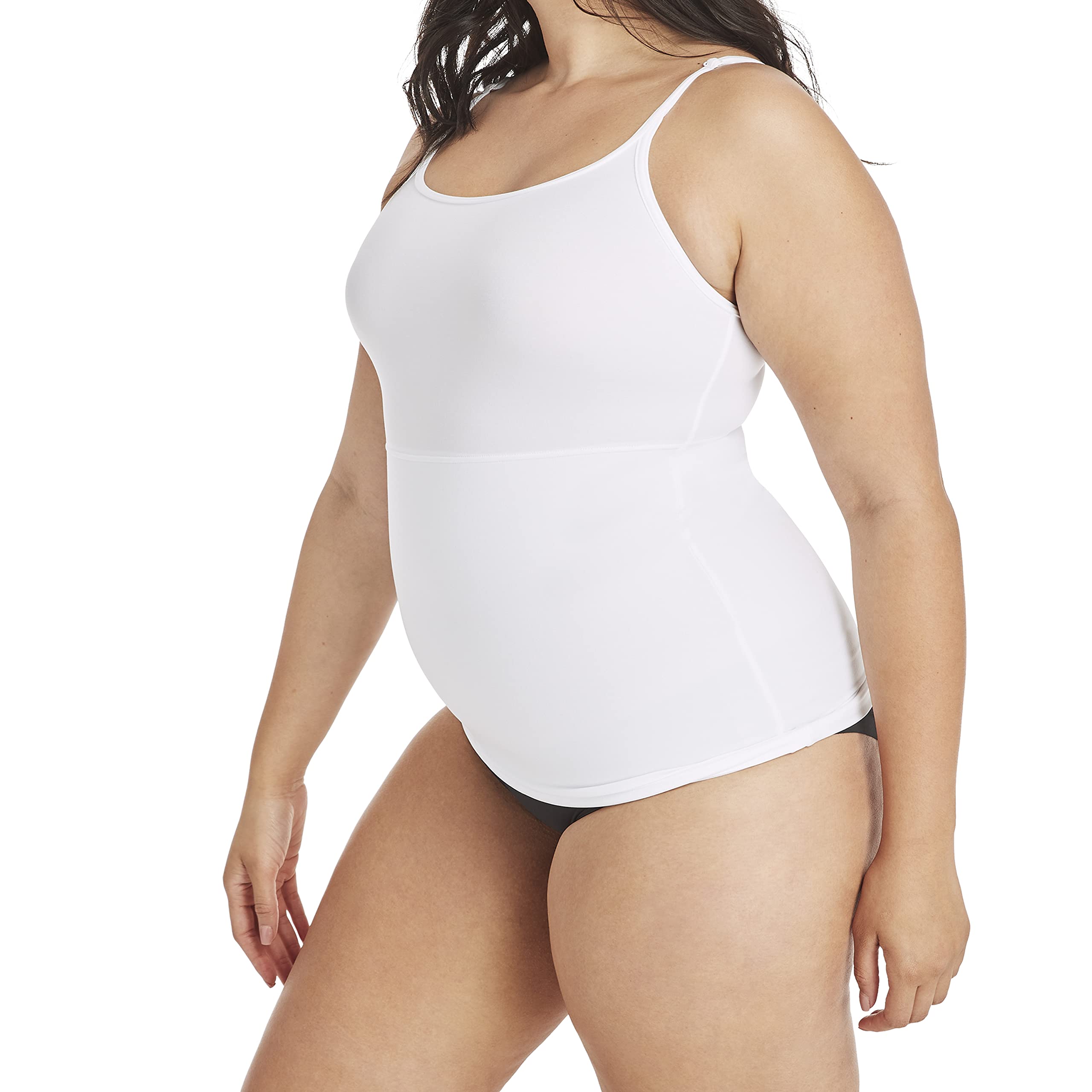 Maidenform womens Long Length Camisole Fl3266 shapewear tops, White, X-Large US