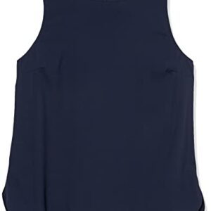 Amazon Essentials Women's Regular-Fit Sleeveless Layering Tank Top Crew Neck, Navy, Large