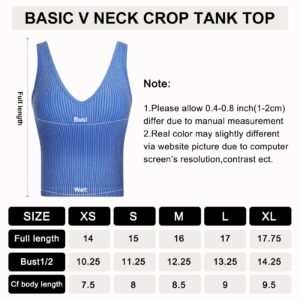 3 Pack Ribbed Tank Tops for Women, V-Neck Seamless Stretchy Camisole Tank Tops O&G&B S