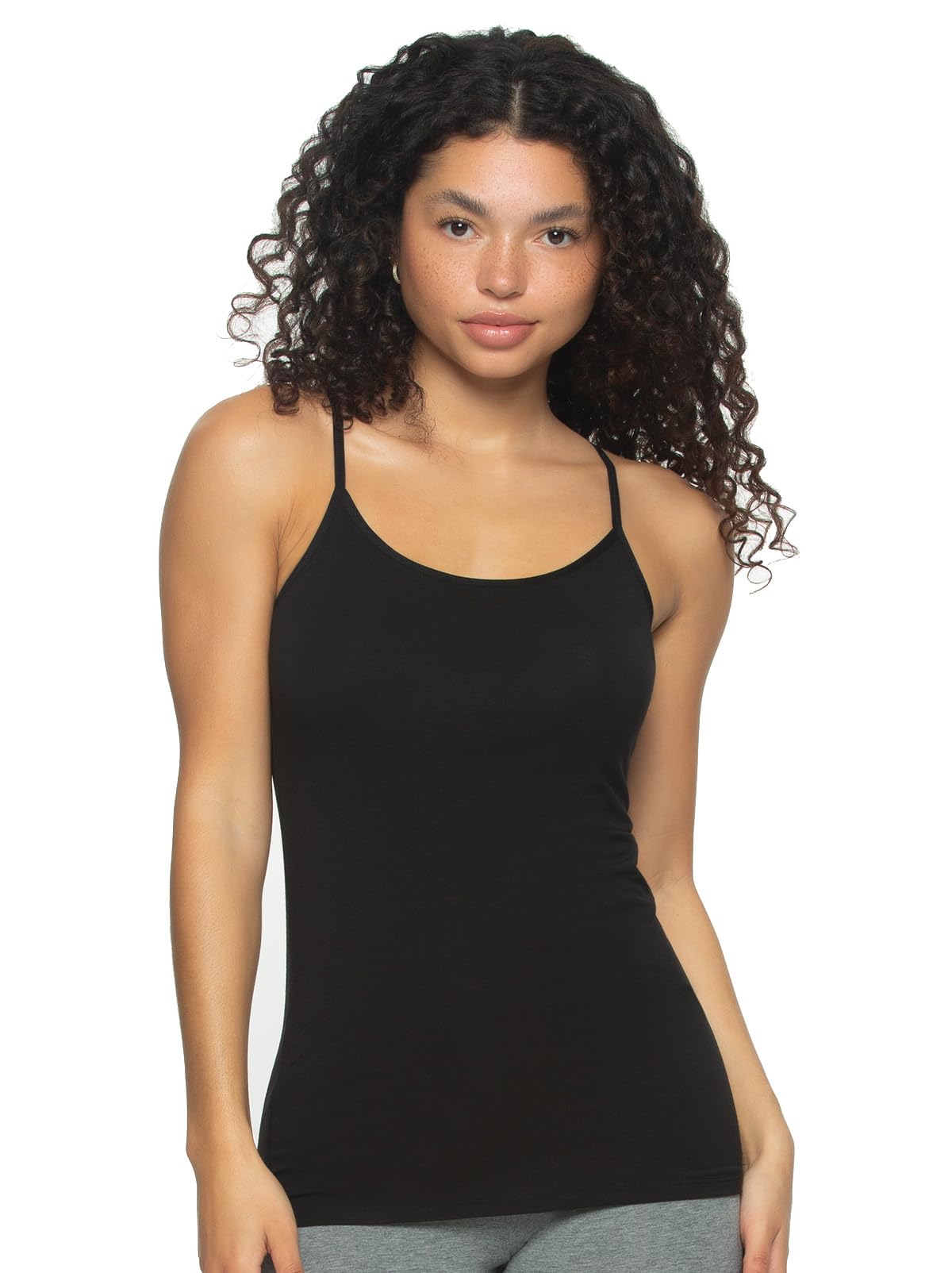 Felina | Cotton Modal Camisole | Stretch | Basic (Black, Small)