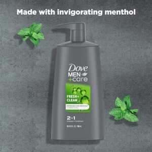 DOVE MEN + CARE 2-in-1 Shampoo and Conditioner Fresh and Clean 4 Count Nourishes and Invigorates Helps Strengthen Hair 25.4 oz