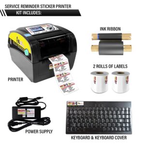 Oil Change Reminder Printer - System Kit w/ 1000 Stickers + Ink Ribbon