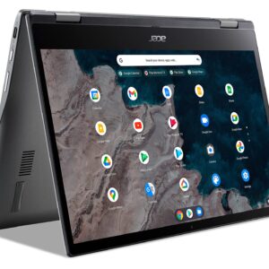 acer Chromebook Spin 2-in-1 13.3"" FHD IPS Touch Laptop | Qualcomm Snapdragon 7c | Qualcomm Adreno 618 GPU | 4GB RAM | 64GB SSD | Backlit Keyboard | Chrome OS | Bundle with Stylus Pen, Grey