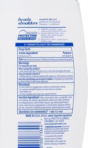 Head and Shoulders Smooth & Silky Paraben Free 2in1 Dandruff Shampoo and Conditioner, 12.8 fl oz