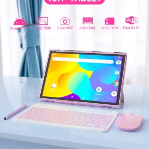 Tablet 2 in 1 Android 11 Tablets with Keyboard 10 inch Tabletas, Include Mouse Stylus Case Tempered Film, 6000mAh Tablet 32GB ROM 512GB Expandable Tableta, 8MP Dual Camera, WiFi BT Google Tablet PC.