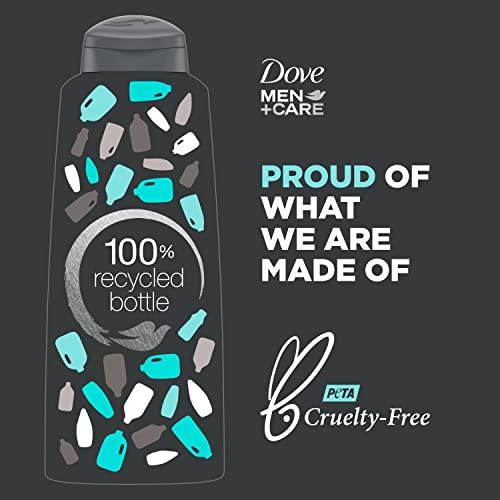 DOVE MEN + CARE 2 in 1 Shampoo Conditioner Eucalyptus + Birch 3 Count For Healthy-Looking Hair Naturally Derived Plant Based Cleansers 20.4 oz