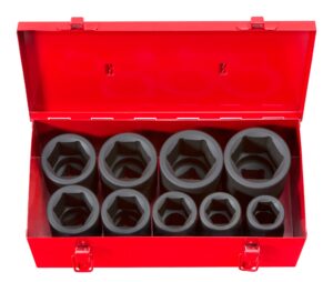 tekton 1 inch drive deep 6-point impact socket set, 9-piece (1-2 in.) | 4892