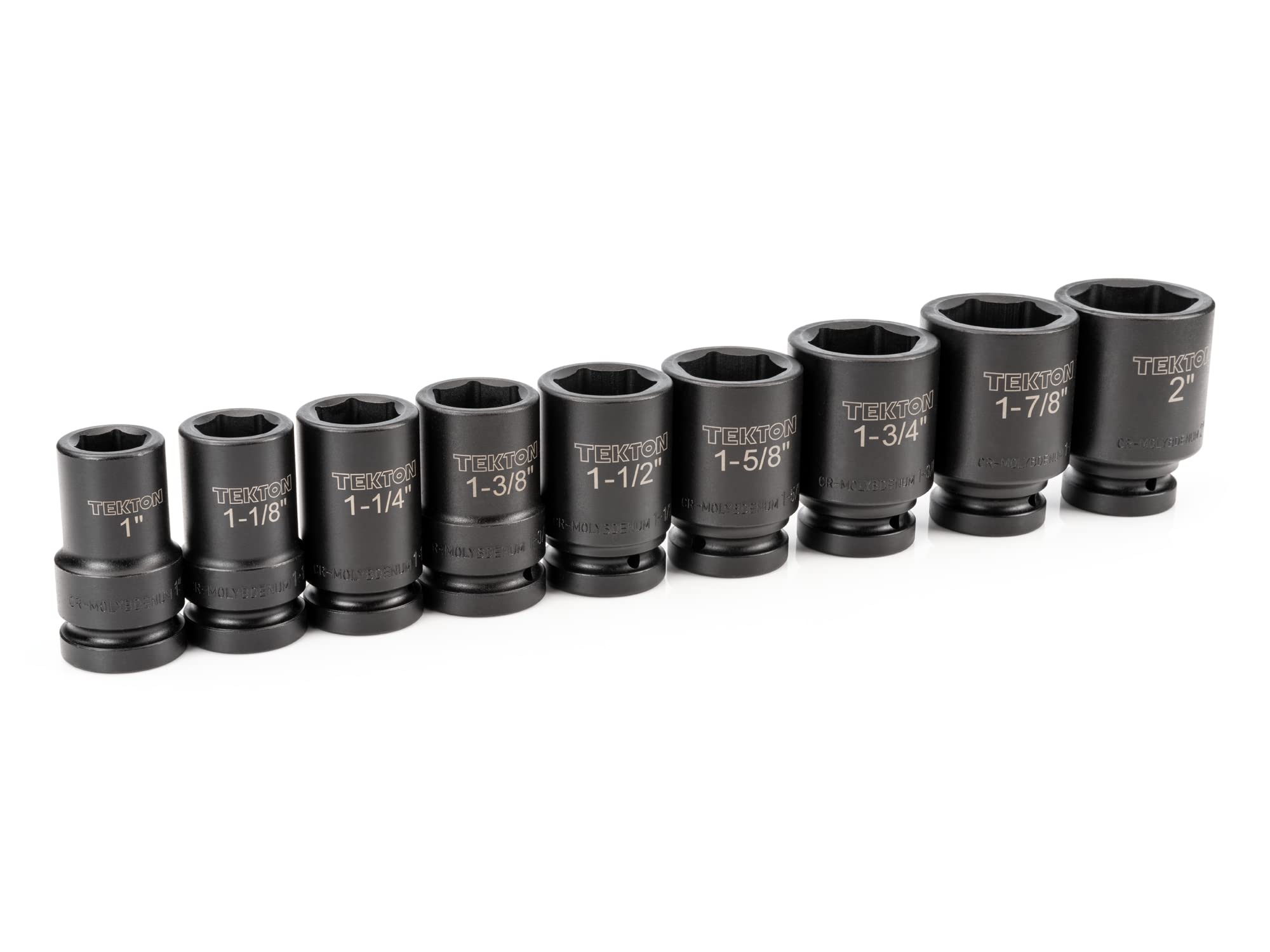 TEKTON 1 Inch Drive Deep 6-Point Impact Socket Set, 9-Piece (1-2 in.) | 4892