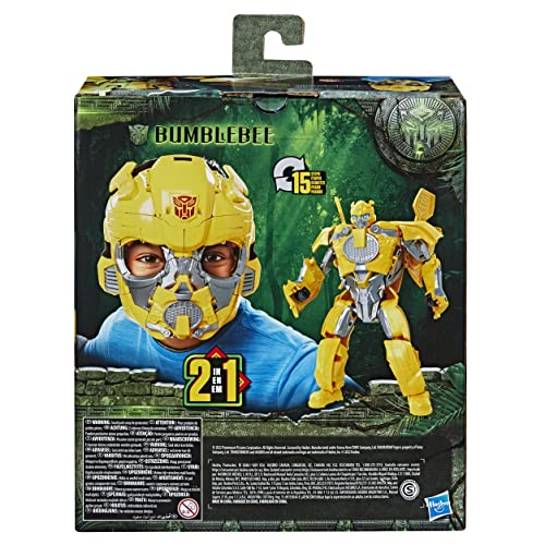 Transformers Toys Rise of The Beasts Movie Bumblebee 2-in-1 Converting Roleplay Mask Action Figure for Ages 6 and Up, 9-inch