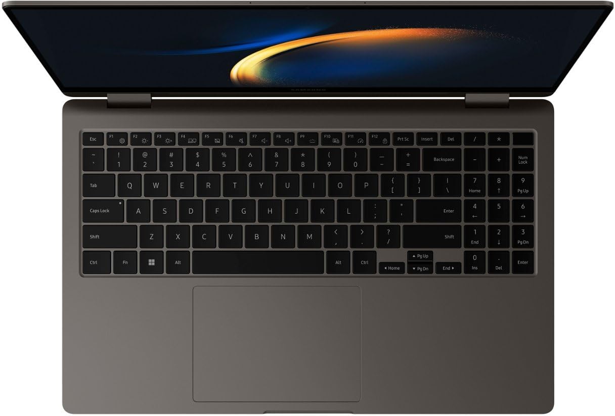 Samsung Galaxy Book3 360 2-in-1 Laptop 15.6"" FHD AMOLED Touchscreen 13th Gen Intel 12-Core i7-1360P 16GB RAM 2TB SSD Backlit Fingerprint Thunderbolt Fast Charging Long Battery Life Win11 Gray, Black