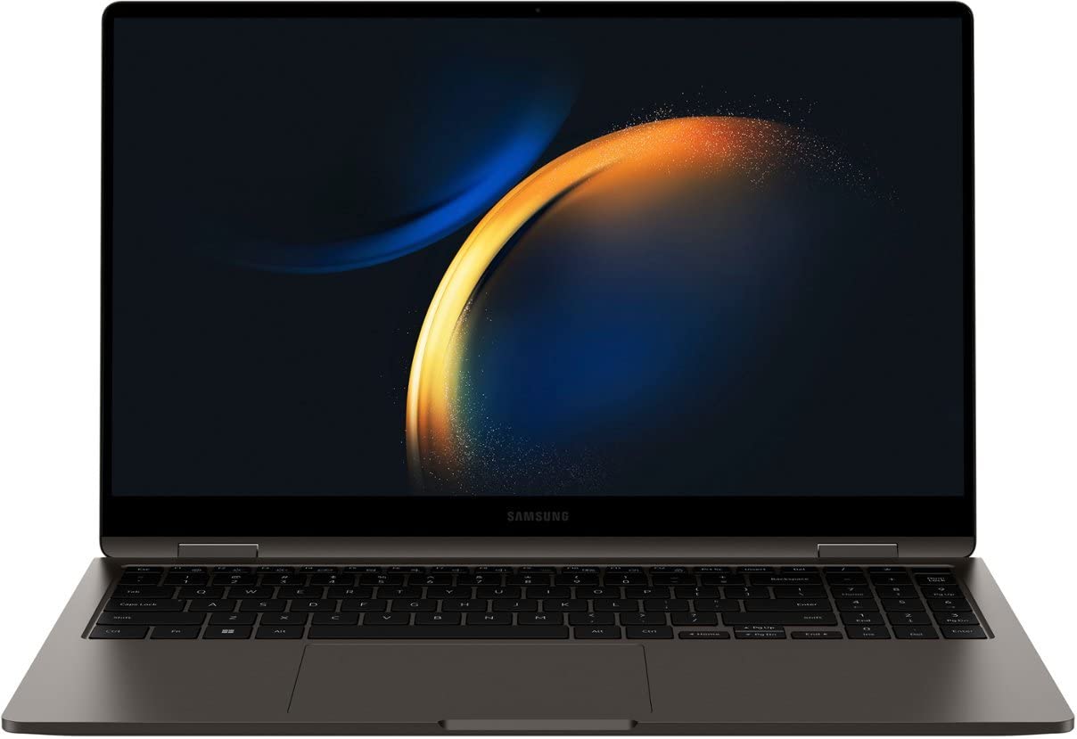 Samsung Galaxy Book3 360 2-in-1 Laptop 15.6"" FHD AMOLED Touchscreen 13th Gen Intel 12-Core i7-1360P 16GB RAM 2TB SSD Backlit Fingerprint Thunderbolt Fast Charging Long Battery Life Win11 Gray, Black