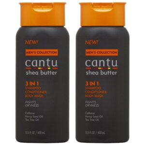 cantu men's 3 in 1 shampoo/conditioner/body wash 13.5oz pack of 2