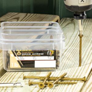 #9 x 2" Saberdrive Tan XL1500 Coated Exterior Star Drive Multi-Purpose Deck Screws 1 LB, Approx. 124 pieces