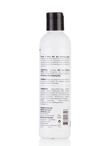 Design Essentials Define & Shine 2-N-1 Dry Finishing Lotion, for Frizzy and Curling Hair, 8 Ounce