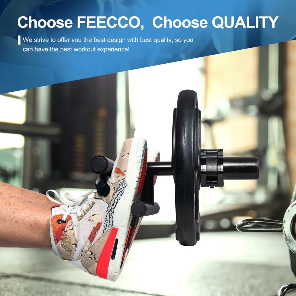 FEECCO Tib Bar, Tibialis Trainer for 1" and 2" Weights, Fits All Shoe Sizes