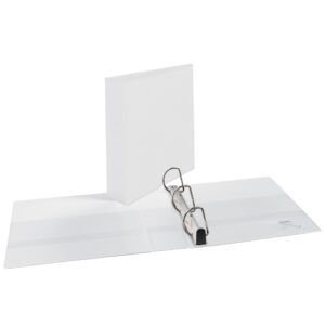 Avery Heavy-Duty View 3 Ring Binder, 2" One Touch Slant Rings, Holds 8.5" x 11" Paper, 1 White Binder (05504)