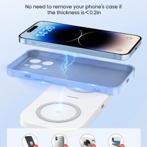 2 in 1 Wireless Charging Pad - 10W Max Wireless Charger for Apple iPhone 15/14/14 Plus/14 Pro Max/13/12/Mini/11/SE/X/8, Airpods 3/2/Pro, Wireless Phone Charger for Samsung S22/S21, Dual Charging Pad