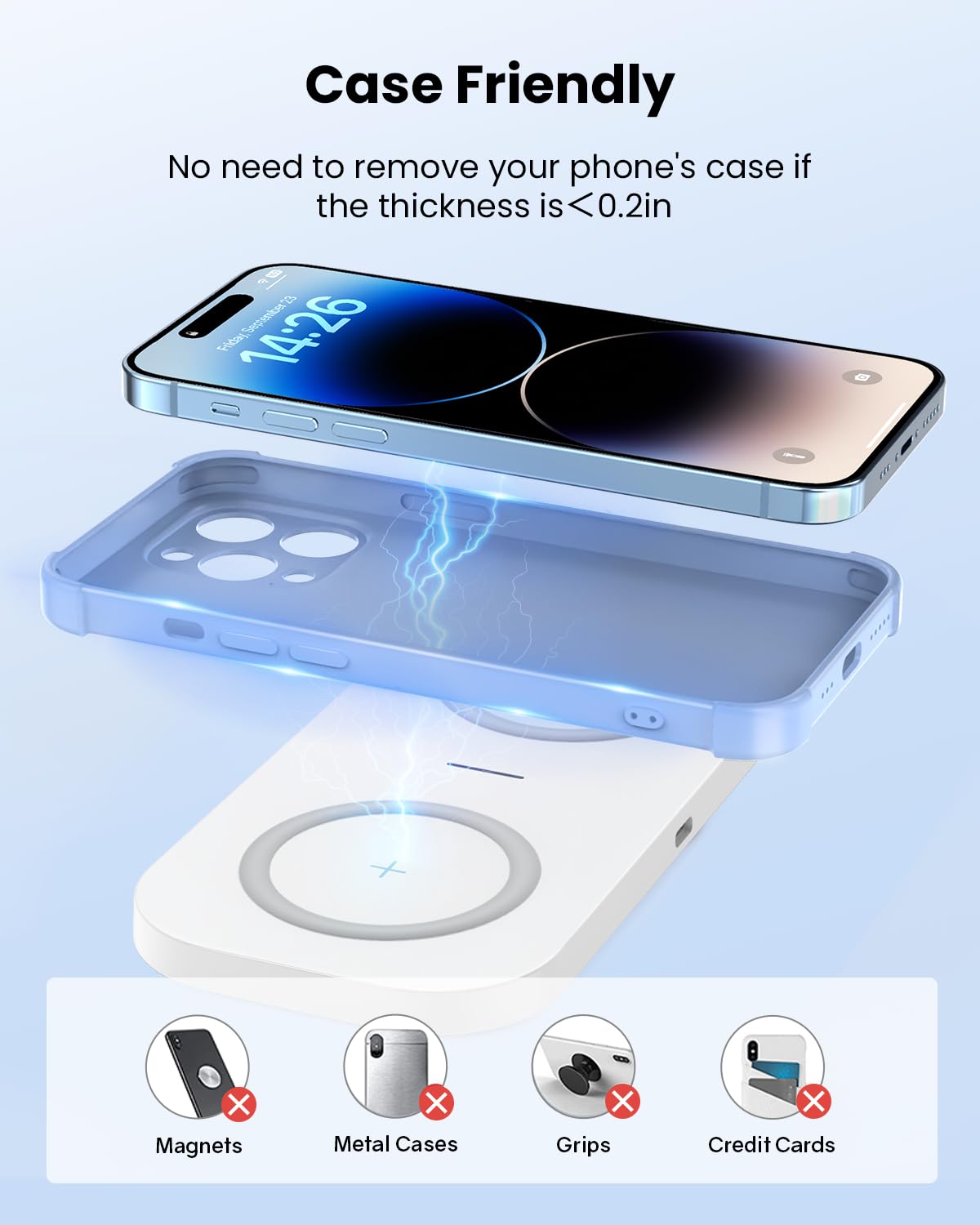 2 in 1 Wireless Charging Pad - 10W Max Wireless Charger for Apple iPhone 15/14/14 Plus/14 Pro Max/13/12/Mini/11/SE/X/8, Airpods 3/2/Pro, Wireless Phone Charger for Samsung S22/S21, Dual Charging Pad