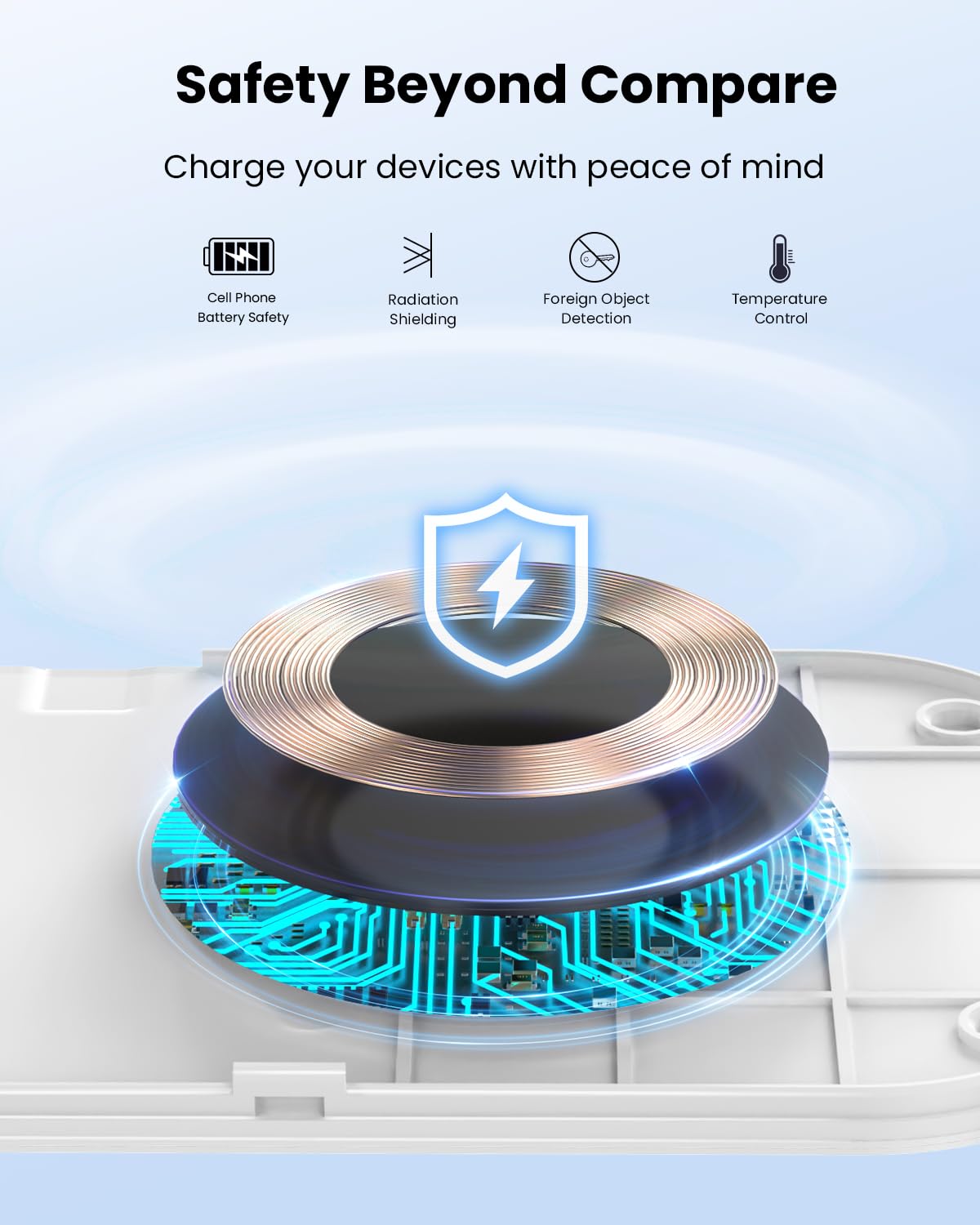 2 in 1 Wireless Charging Pad - 10W Max Wireless Charger for Apple iPhone 15/14/14 Plus/14 Pro Max/13/12/Mini/11/SE/X/8, Airpods 3/2/Pro, Wireless Phone Charger for Samsung S22/S21, Dual Charging Pad