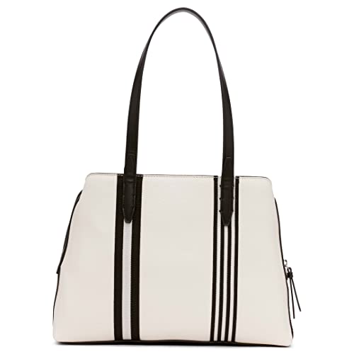 Calvin Klein Millie 2 in 1 Triple Compartment Tote, Cherub White/Black