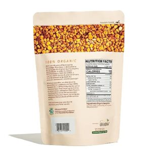 Greenbow Organic Bee Pollen - 100% USDA Certified Organic, Non-GMO, Pure, & Natural Bee Pollen - Superfood Packed w/Proteins, Vitamins & Minerals (8oz)