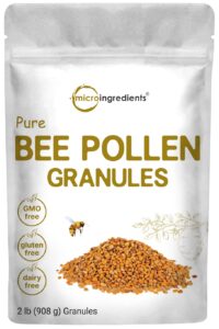 micro ingredients pure bee pollen granules, 2lbs | fresh harvest, natural superfood, raw sweet flavor | rich in b vitamins, minerals, protein, & antioxidants | keto, non-gmo