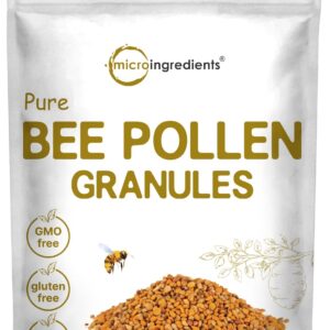 Micro Ingredients Pure Bee Pollen Granules, 2lbs | Fresh Harvest, Natural Superfood, Raw Sweet Flavor | Rich in B Vitamins, Minerals, Protein, & Antioxidants | Keto, Non-GMO