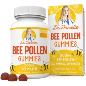 bee pollen gummies by dr. danielle, best bee pollen gummy supplement, 500mg