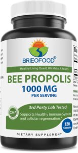 brieofood bee propolis 1000mg per serving - 120 capsules