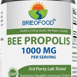 Brieofood Bee Propolis 1000mg per Serving - 120 Capsules