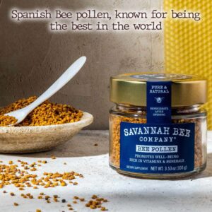 Bee Pollen Supplement by Savannah Bee - Immune System Support - Strong Antioxidant - Rich in Vitamins and Minerals - 100% Natural and Raw